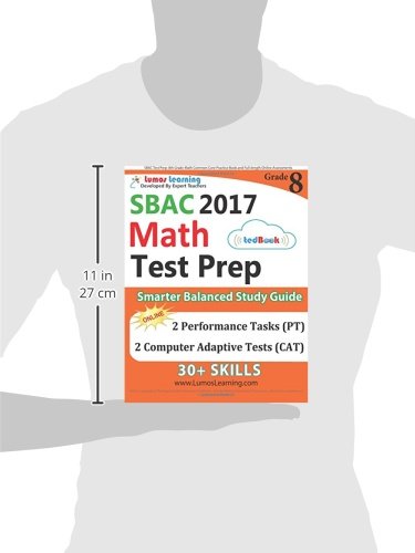 SBAC Test Prep: 8th Grade Math Common Core Practice Book and Full-length Online Assessments: Smarter Balanced Study Guide With Performance Task (PT) ... Testing (CAT) (SBAC by Lumos Learning) - Image 3
