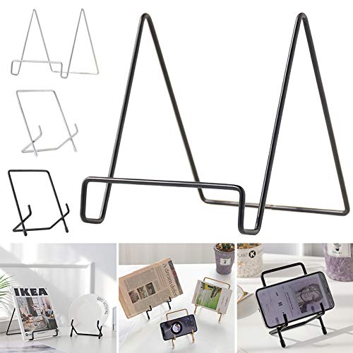 IJzeren Display Stand, 1 stks Decoratieve Plaat Stand Zilver Ezel Frame Houder Display Stand voor foto, Foto, Decoratieve Plaat Schotel en Tafelblad Kunstvloer Type Groot
