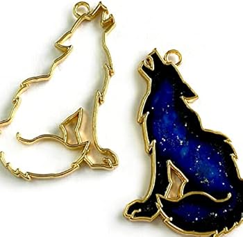 Amazon | Craft Tamago 【1個】レジン枠 空枠 オオカミ 天を仰ぐ遠吠え