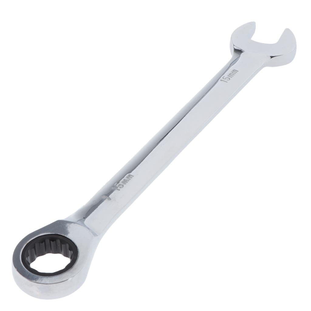 Skkwjege Silver, 18 Mm Metric Ratchet Wrench Fixed Head Auto Repair Hand Nut Repair Tools 18 Mm, Silver