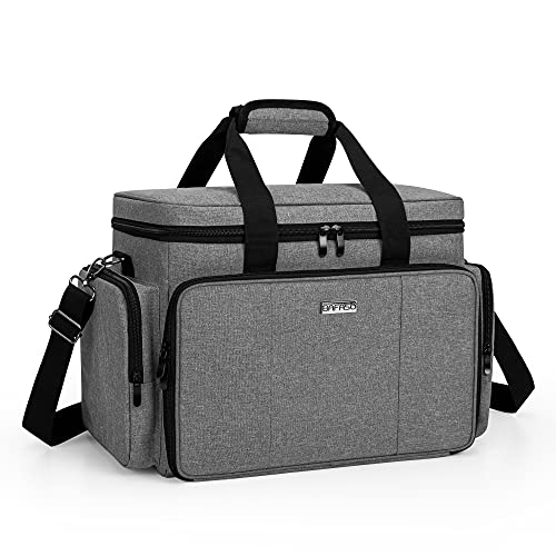 BAFASO Duża kosmetyczka z wyjmowanymi przegrodami, podróżna kosmetyczka pomieści kosmetyki, szary, 37 x 21.59 x 28.57 cm, Organizer