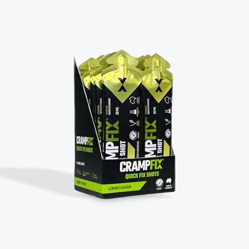CRAMPFIX Sports Shot, Prevents and Relieves Muscle Cramps in Seconds, Easy Carry Sachets, 15 Pack, All Natural, Lemon