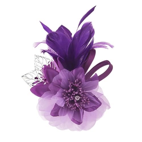 Image of Extra Large Flower Brooches for Women Lapel Pins Dainty Fabric Brooches Big Camellia Lady Flower Fascinator Hatpin Hair Clip for Wedding Prom Party Dance Banquet Ceremony Clothes Accessories Jewelry