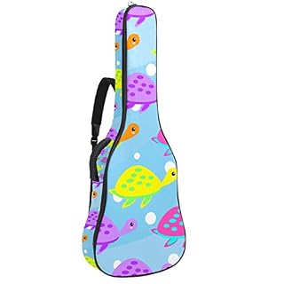 Housse imperméable pour guitare acoustique avec double bandoulière et poche Motif feuilles tropicales, Multicolore 08… - Les Beatles, Paul McCartney, John Lennon, RIngo Starr, George Harrison
