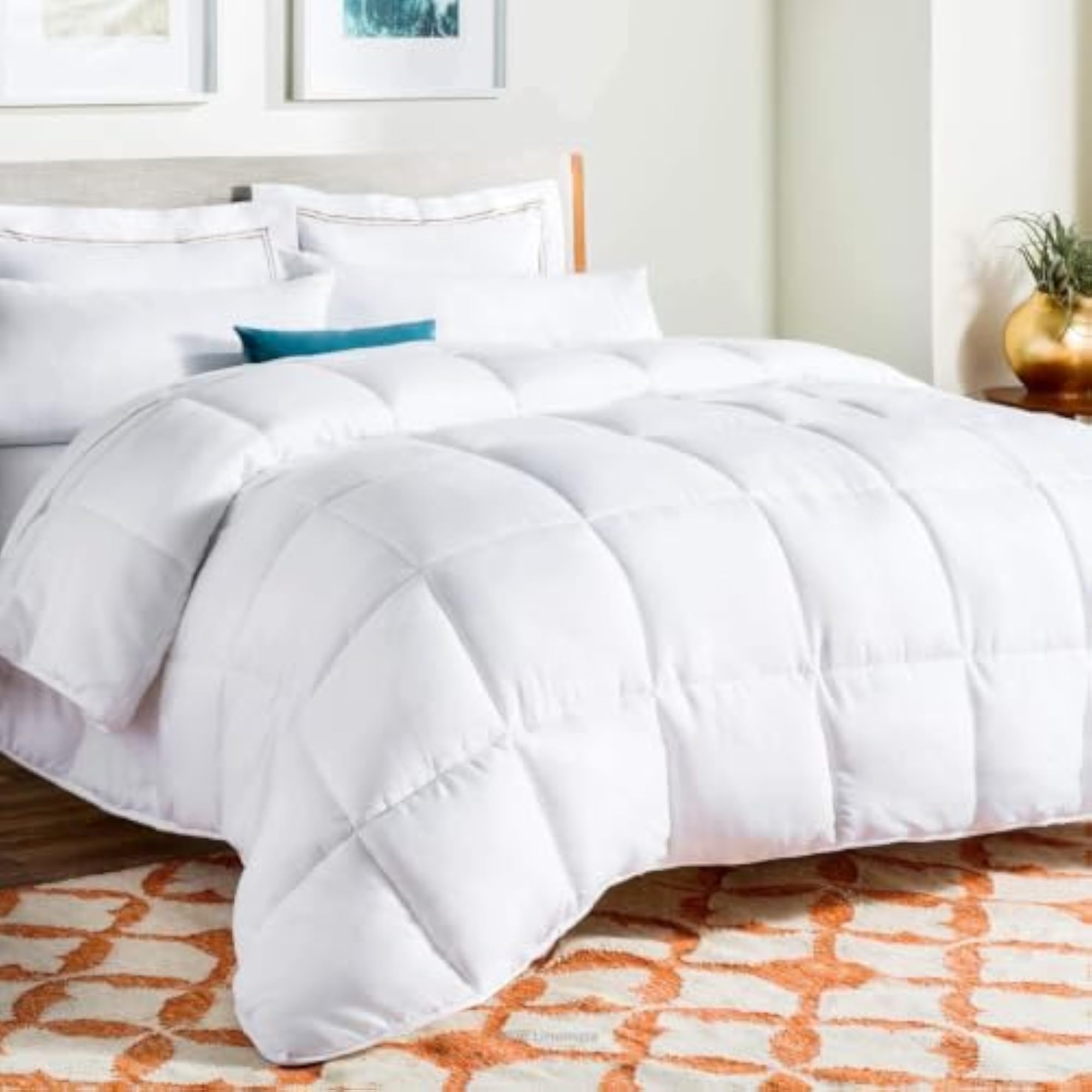 Luxurious 5 Star Hotel Quality Solid White Goose Down & Feather Single Size Comforter