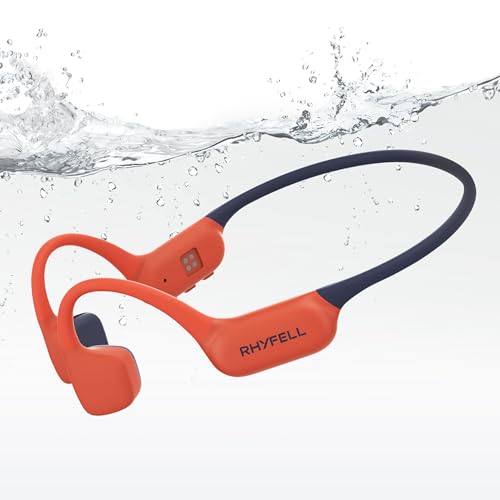 Bone Conduction Swimming Headphones, IP68 Waterproof Headphones with Built-in 32GB MP3 Player, 10H Battery Life, Bluetooth 6.0 Open Ear Sport Headphon