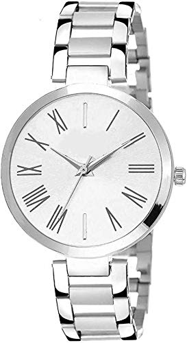 pass pass Latest Model Bracelet Unique Look Watch for Women & Girls. (Silver) (B084M695VT) Amazon Price History, Amazon Price Tracker