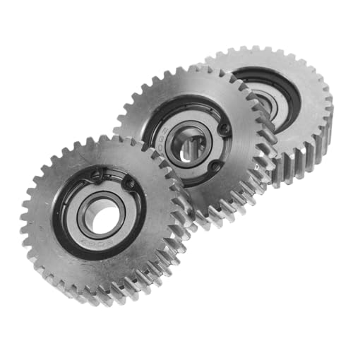 CHILDWEET 3 Piezas 36 Engranaje De Acero Del Motor Rueda De Engranaje Pieza De Repuesto Eléctrica Engranajes De Motor De Vehículo Mecanismo De Dirección Del Motor Metal Silver