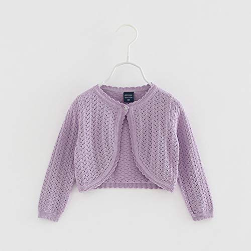 Baby Girl Cardigan Toddler Girl Knit Sweater Girl Winter Clothes Shrug Knit Long Sleeve Lace Cardigan Purple #TOP1