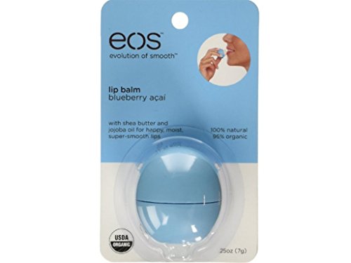 EOS Smooth Lip Balm Sphere, Blueberry Acai 0.25 oz (Pack of 4)