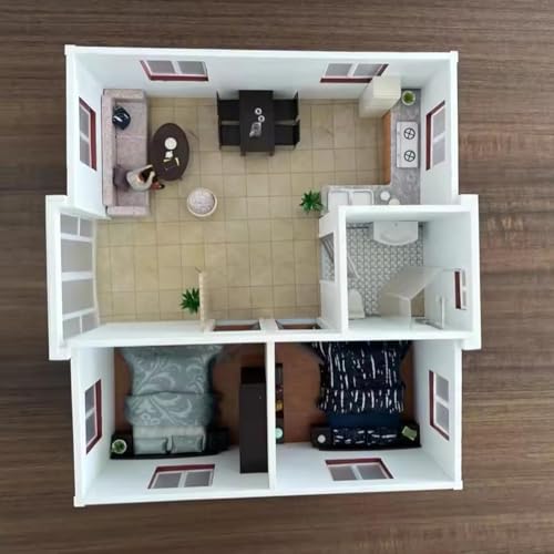 Prefab Tiny Homes for Sale, Modular Foldable Expandable Container Houses to Live in for Adults with 2-3 Bedrooms 1 Fully Equipped Kitchen & Bathroom Mobile Living House - Image 4