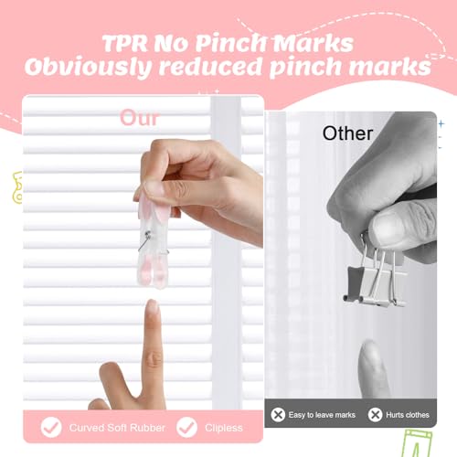 Romon Wäscheklammern, 30 Stück Wäscheklammer Handtuchklemmen Kluppen Sockenklammern Klammern aus stabilem Kunststoff mit Soft-Grip Bereich für Wäsche Hosen T Shirts Unterwäsche Socke Handtuch