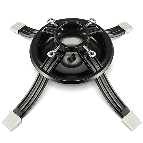 Roowest Christmas Tree Stand for Live Tree, Real Christmas Tree Base Dark Green Metal Holiday Xmas Tree Stands Fits for 2-3.5 Inches Trunk, 0.8 Gallon Water Capacity