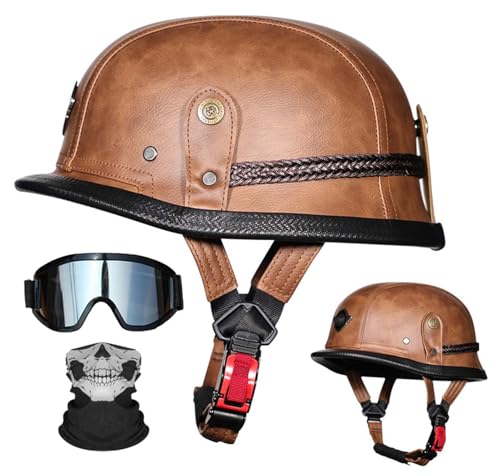 Xlgnxxl Vintage Braun Leder Jethelm XLGNXXL