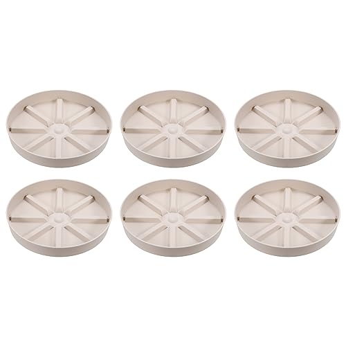 PATIKIL Plant Pot Saucers 7.5 Inch, 6 Pack Plastic Round Plant Pot Thicker Flower Drip Tray for Indoor Outdoor White