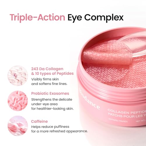 Image of BIODANCE Collagen Peptide Eye Patches, Anti Wrinkle & Smile Line Patches for Face, Under Eye Mask for Fine Lines & Eye Bags, Travel Essentials & Self Care Gifts for Women, Korean Skin Care (60 Count)