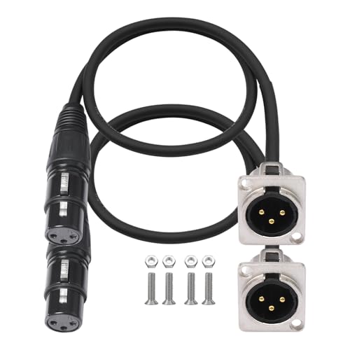 Cable XLR macho a hembra de 3 pines para panel de audio