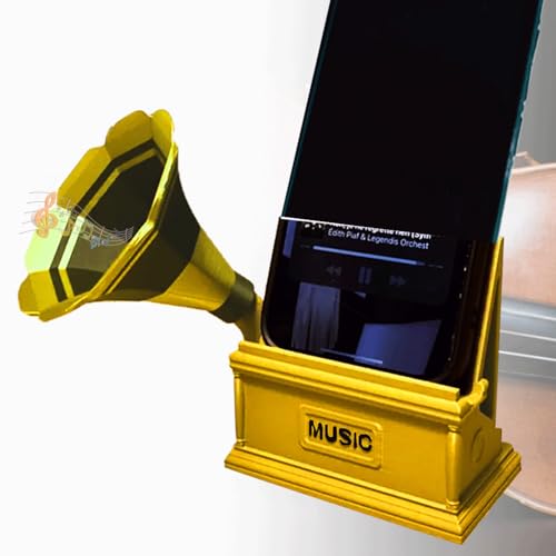 Phone Amplifier Passive Speaker Gold