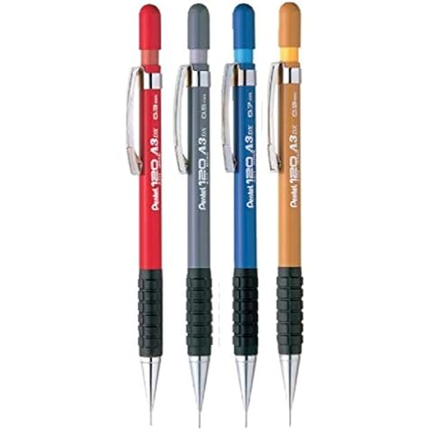 Pentel 120 DX, Größe, automatischer Druckbleistift, Kugelschreiber mit Kappe mit Clip Cover