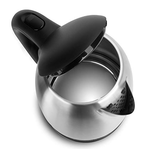 Aigostar Knight - Wasserkocher Edelstahl 1,7 Liter, 2200W Wasserkocher Elektrischer mit Kalkfilter Leicht Entnehmbar… – Bild 3