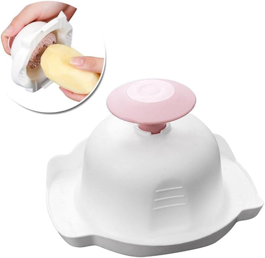 Soporte azul de seguridad alimentaria para mandolina o rallador, protectores anticortes para mandolina y cortadora de alimentos, protector de dedos 4