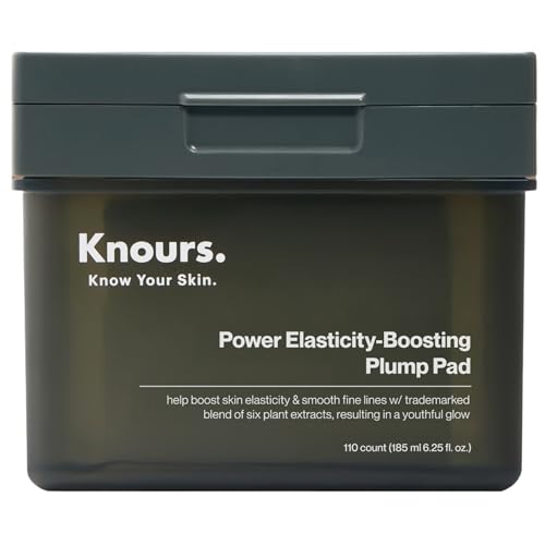 Image of Knours Plump Pad | Natural Plant | Smooth Lines, Firming, Elasticity | Collagen Support | 2-in-1 Toner Pad + Face Mask | Holy Basil | Power Elasticity-Boosting | All Skin | 110 Count | 185ml /6.25oz