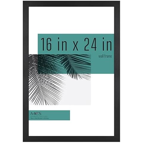 MCS Studio Gallery 16x24 Poster Frame Black Woodgrain, Vertical & Horizontal Wall Hanging Large Picture Frame for Photos, Posters & Art Prints (1-Pack) Cover