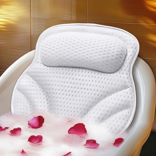 4D Air Mesh Bath Pillow for Back Support