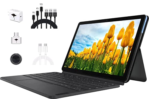 Newest Lenovo Chromebook Duet 10.1 Tablet Laptop for Business and Student, 8-core MediaTek Helio P60T, 4GB RAM 128GB Storage, Keyboard, ARM G72 MP3 Chrome OS w GM 7 in 1 Accessories