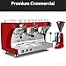 High-Volume Commercial Coffee Machine - Industrial Semi-Automatic with 440 Cups/Hour Capacity for Busy Cafes and Hotels, 2-Group Coffee Maker with Dual Boilers and Rotary Pump