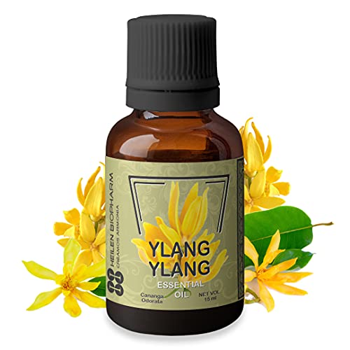 Image of Heilen Biopharm Ylang Ylang Essential Oil - 15 mL Bottle Pack of 1, For Skin Care & Aromatherapy
