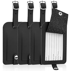 flintronic Viaggio Bagagli Tag, 4 Pezzi Etichette per Valigia, Bagaglio Accessori da Viaggio Luggage Tags, Viaggio Holiday Deposito Bagagli Tag