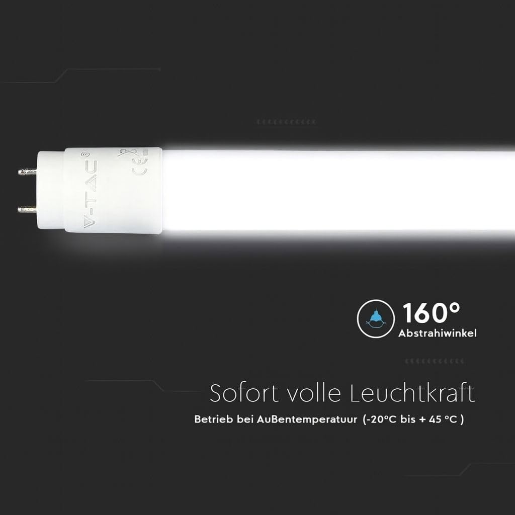 Juego de 5 tubos LED de 150 cm, luz blanca fría (6500 K), 3000 lúmenes, T8, G13-24 W (equivalente a 58 W), incluye arranque, tubos fluorescentes LED, tubos fluorescentes de neón, lámpara de