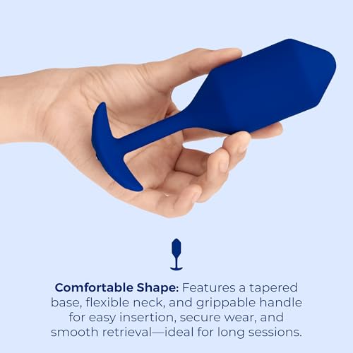 Image of b-Vibe Vibrating Snug Plug 1 - Butt, Sex Toys (Navy / 5.25 inch - X-Large)