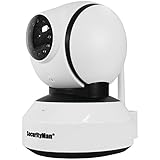 Securityman IWATCHALARMD App Based Pan-Tilt iSecurity WiFi Indoor Camera, White (SM-821DTH)