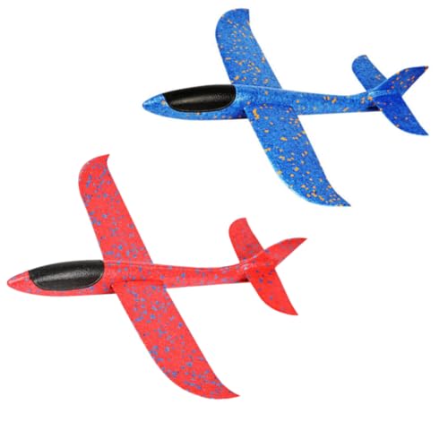 TC Toys Jumbo Foam Gliders - 48cm Assorted Colours - Lightweight Outdoor Flying Toys Foam Airplane (2 Pack)