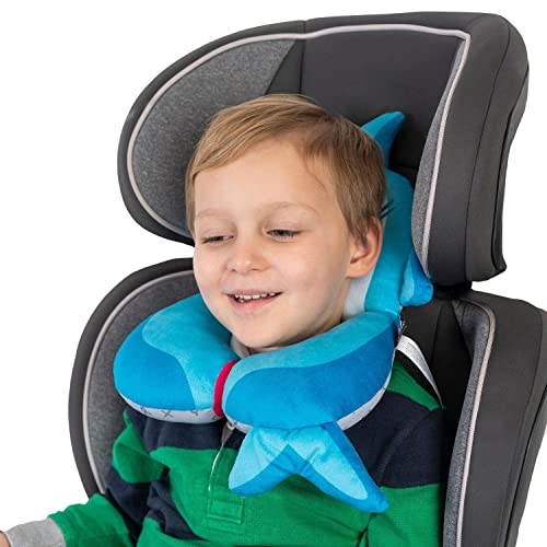 Benbat Travel Neck Pillow For Kids Toddler Comfortable Headrest Sleep Support For Car, Flights & Road Trips. Blue Shark, Child Size 1-4 Years #TOP4