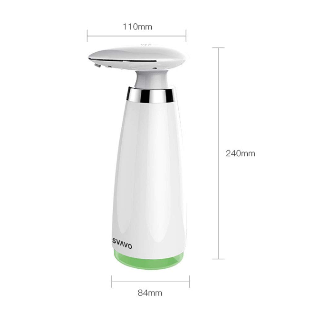 340ml Lotion Dispenser Touchless Pile della Bottiglia Elettrico Automatico di induzione Liquid Contenitori Desktop Intelligence Liquid 24 11cm * (Color : Black)