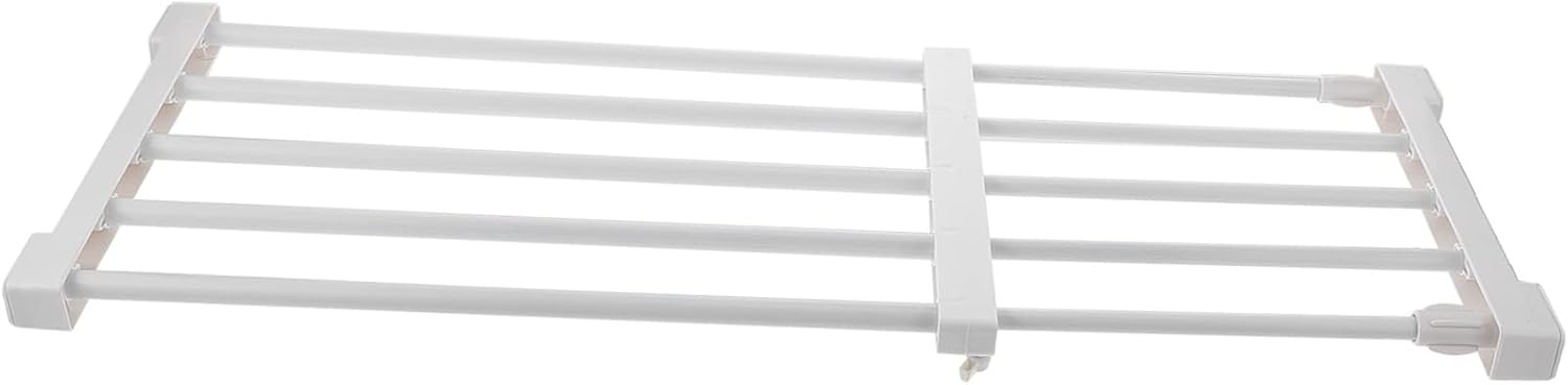 1pc Closet Shelf Divider Retractable Storage Organizer for Wardrobe Easy Install Clothes Partition for Bedroom Kitchen Bathroom White