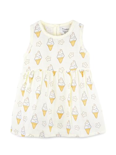 Image of Kidbea Bamboo Cotton Baby Girl Dress, Sleeveless Casual Wear Girls Frock
