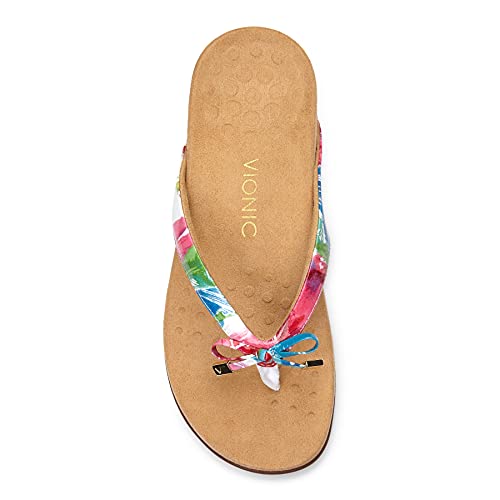 Image of Vionic Women's Rest Bella Toe Post Sandal- Supportive Ladies Orthotic Sandals that include Three Zone Comfort with Arch Support- Flip Flop for Ladies, Medium and Wide Width Size 5-12