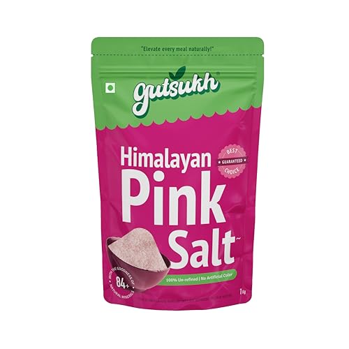 Image of Gutsukh Himalayan Pink Salt (1 kg) | Sendha Namak | Rock Salt | 84+ Minerals | 100% Natural | No Preservatives | No Chemicals | No artificial color | Unrefined