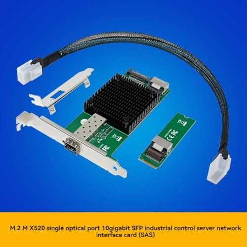 M.2 10G Server Network Card M.2 M X520-DA1 10G SFP+ Fiber Optic Industrial Computer Server Network Card JL82599EN Chip miniatura 4