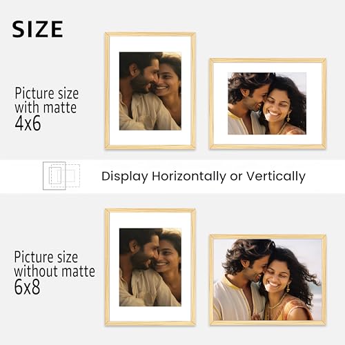 Image of Art Street Premium Photo Frame for living room, Classic Aesthetic Design Photo Frames for Photograph, Art Work, Kids Room Set of 9 (6x8 Inch, Beige)