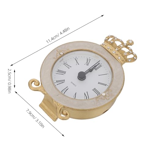 Reloj de mesa silencioso Zerodeko sin tictac de metal retro para dormitorio 3