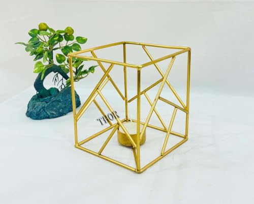 Metal Wire Candle Holder, Pillar Candle Holders Gold Decorative Tea Light Candleholders for Home Decor weading Table Decorative