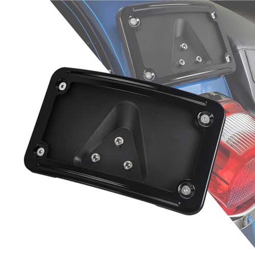 Support plaque moto noir à 3 vis pour Harley Davidson Softail Dyna Sportster et VTX