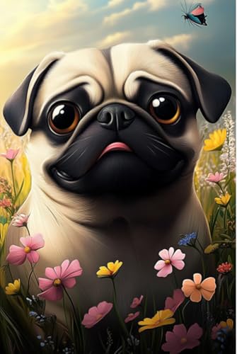 LXTONG - Kits de pintura de diamantes de pug con diseño de mariposa, p...