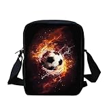 Biyejit Bandolera para mujeres, hombres y niños, bolsa cruzada con correa, bolsa bandolera portátil para trabajo, escuela, negocios, Balón de fútbol