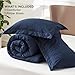Bedsure Twin/Twin XL Comforter Set - Navy Soft Bedding for All Seasons, Cationic Dyed Bed Set, 2 Pieces, 1 Twin Size Comforter (68